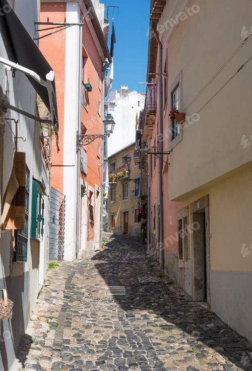 Preview: old street lisbon town