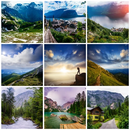 Preview: collage of mountain landscapes