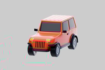 Preview: Cartoonish off-road orange vehicle