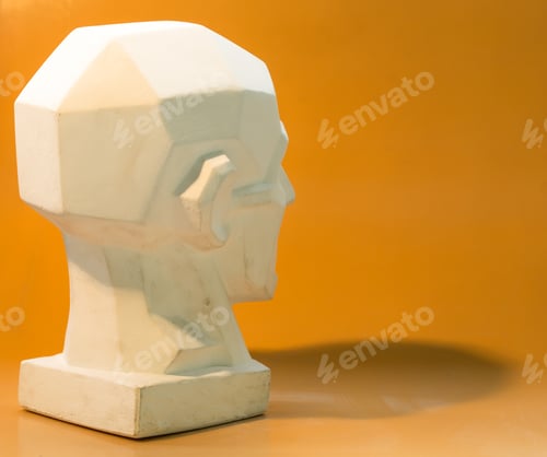 Preview: Tutorial primitive plaster head model.