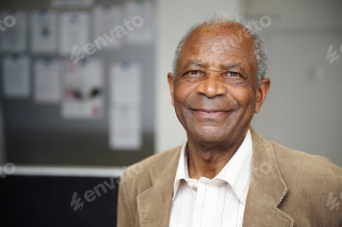Preview: Elderly black man smiling