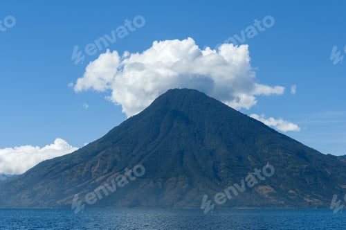 Preview: View from boat of San Pedro volcano on clear day.