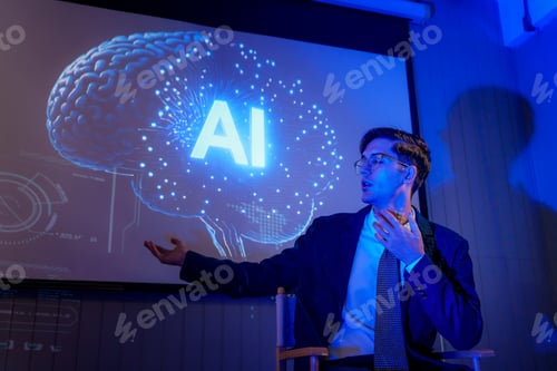 Preview: Engaging discussion on artificial intelligence with a speaker and visual display
