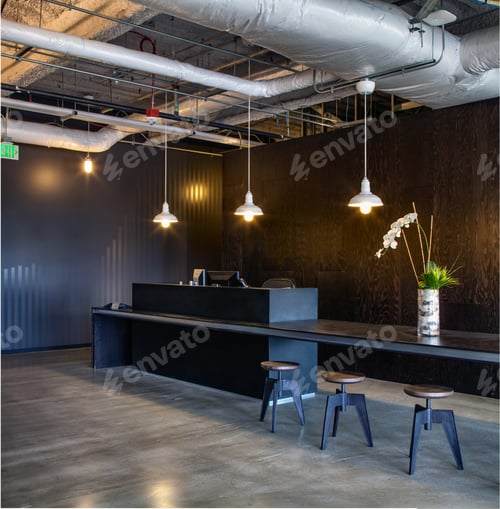 Preview: Modern architecture of office reception