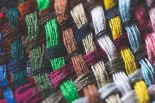 Preview: Colorful woven sewing threads