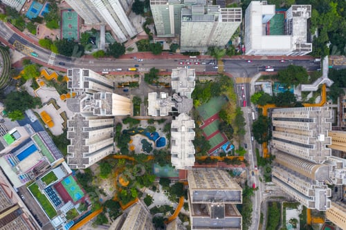 Preview: Wong Tai Sin, Hong Kong 17 May 2019:- Top view of Hong Kong downtown city