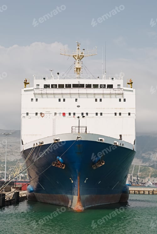 Preview: Modern transport ship on water