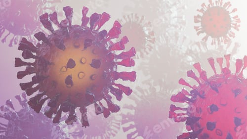 Preview: Coronavirus 2019-nCov novel coronavirus concept. Microscope virus close up.