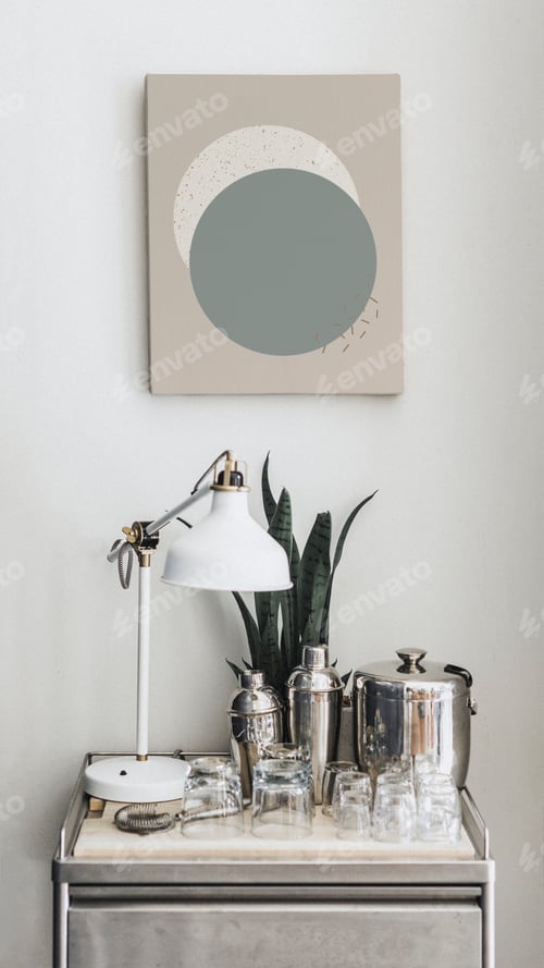 Preview: Frame on a wall near with cocktail shakers