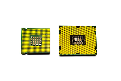 Preview: Computer processors. Isolate on a white background. Copy space.