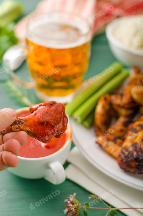 Preview: Barbecue grilled chicken wing