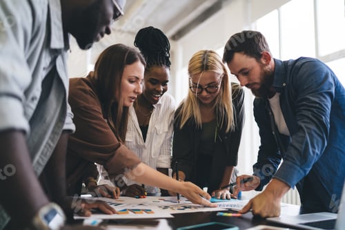 Preview: Group of designers working on project in office