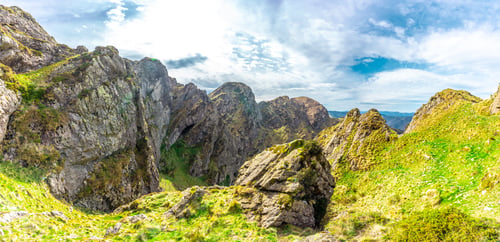 Preview: Mountain of Aiako Harria or Penas de Aya in the municipality of Oiatzun, Basque Country. Panoramic