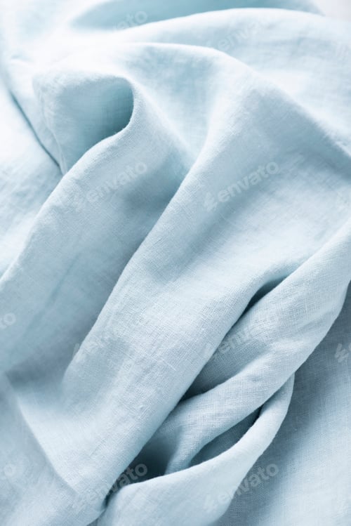 Preview: Linen fabric in light blue color