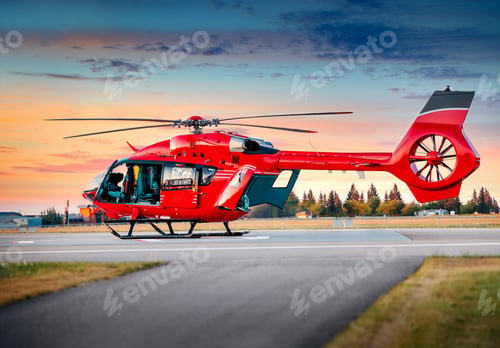 Preview: Air transportation. Helicopter. Air ambulance