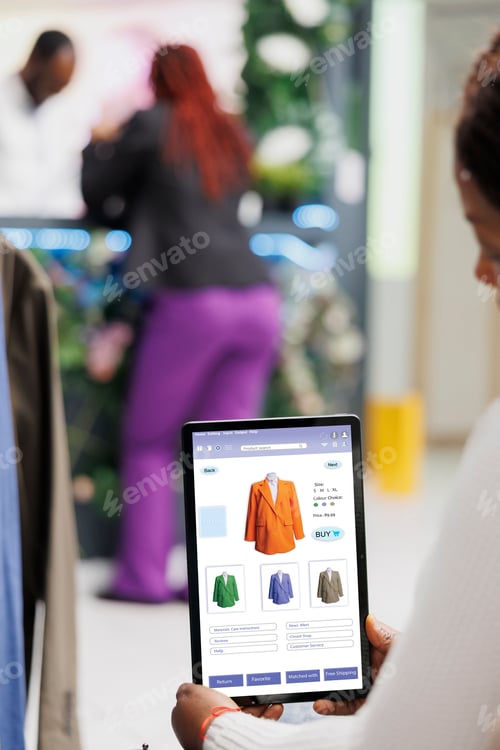 Preview: Customer using online app on tablet