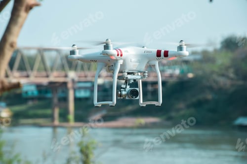 Preview: Closeup shot of a copter with a camera