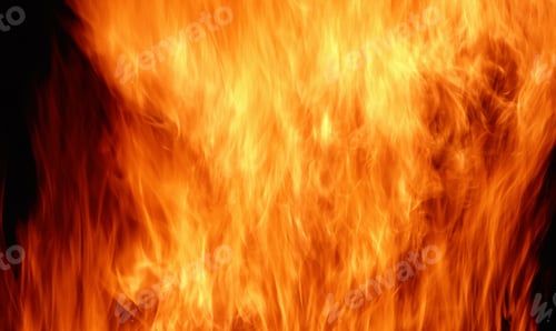 Preview: Vibrant close-up image capturing the dynamic movement and texture of fierce flames