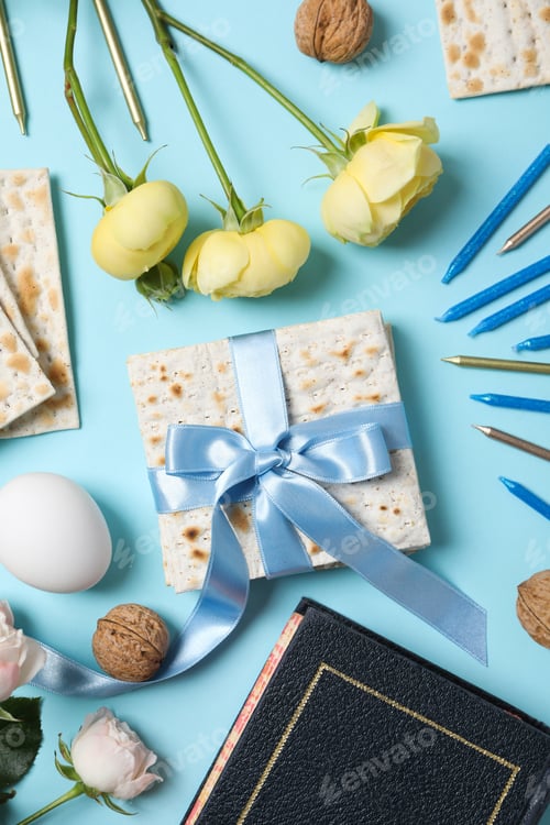 Preview: Concept of jewish Passover holiday, top view