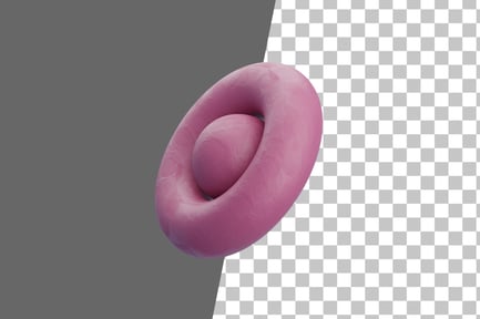Preview: Ball With Ring Neon 3D Icon