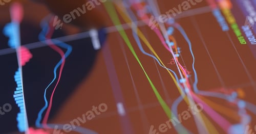 Preview: Finger touch on the stock market graph