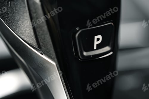 Preview: Luxury car gear shifter knob close up