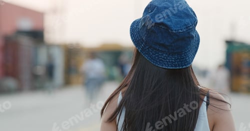 Preview: Woman visit the freight terminal in Hong Kong