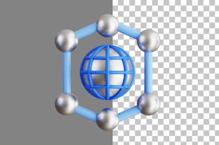 Preview: Global Network 3D Icon