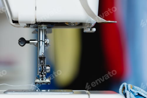 Preview: Electric sewing machine in a seamstress office