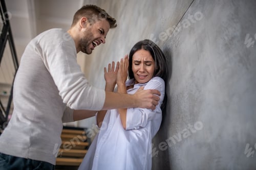 Preview: Crazy overemotional husband shouting at his wife