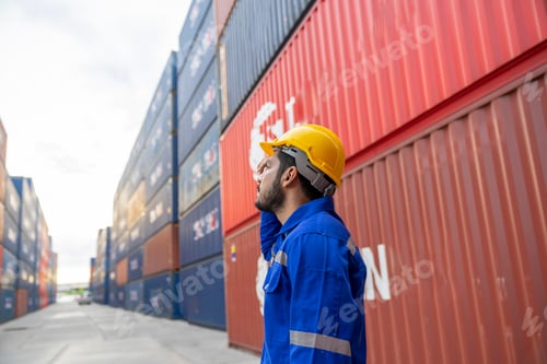 Preview: Foreman checking and control loading containers.
