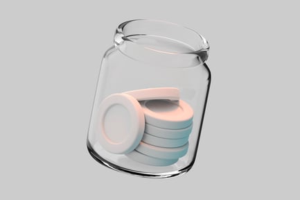 Preview: Jar of blank round disks