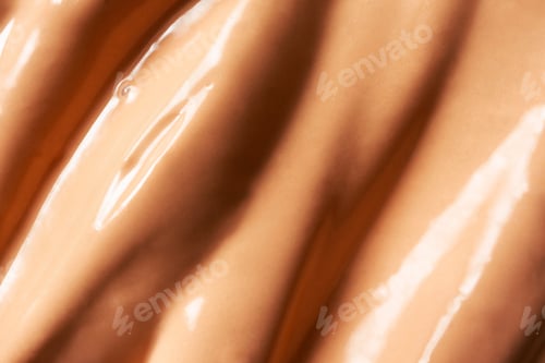 Preview: Macro BB cream or CC cream luxury smear texture background with selective focus
