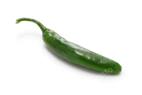 Preview: serrano peppers isolated on a white background