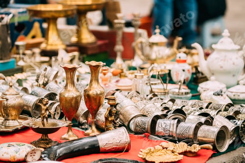 Preview: Tbilisi, Georgia. Shop Flea Market Of Antiques Old Retro Vintage