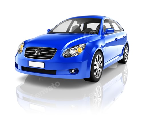 Preview: Blue Sedan Car