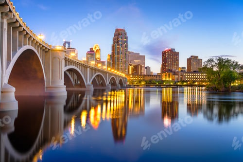 Preview: Minneapolis, Minnesota, USA Downtown City Skyline