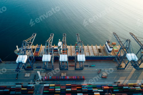 Preview: Aerial view of Yantian container terminal in Shenzhen city, China