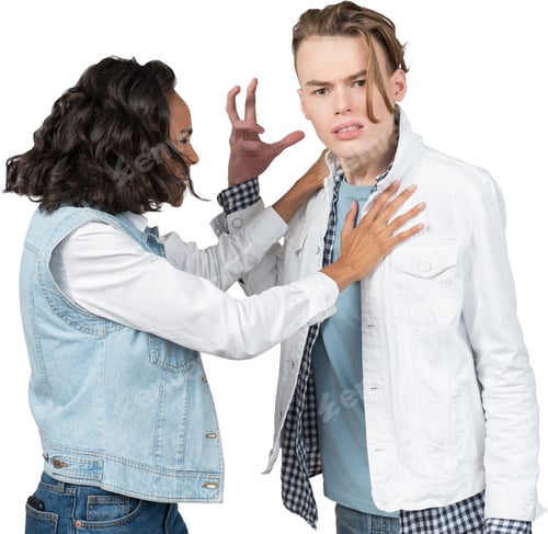 Preview: a woman is fixing a young mans tie