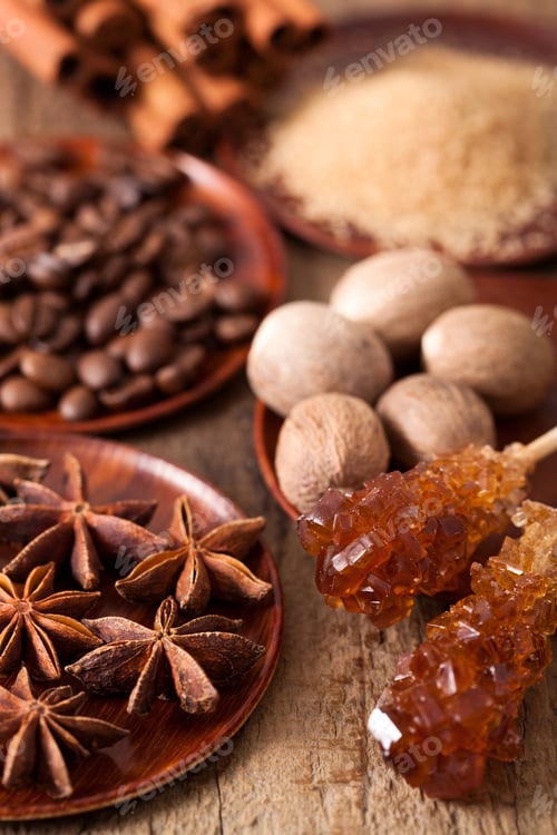 Preview: spices cinnamon anise nutmeg rock sugar coffee