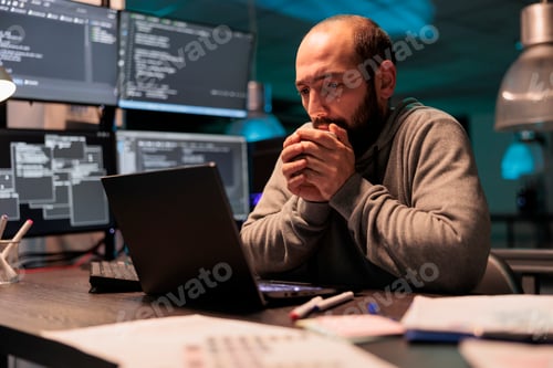 Preview: Developer feeling cold and drinking cup of coffee
