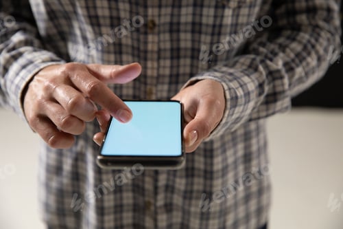 Preview: Caucasian woman using a smartphone