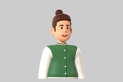 Preview: Cartoon character green jacket