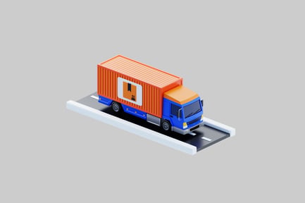 Preview: Delivery truck cargo transport style