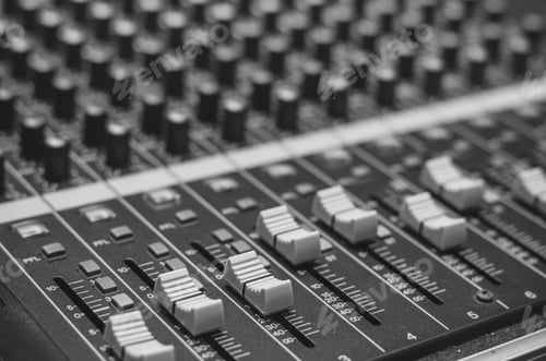 Preview: closeup audio mixer