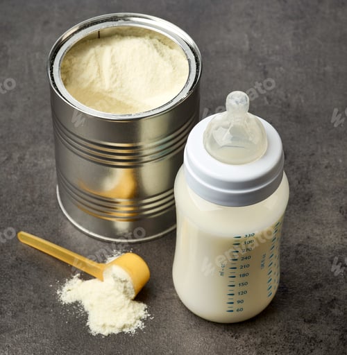 Preview: Baby bottle and milk powder