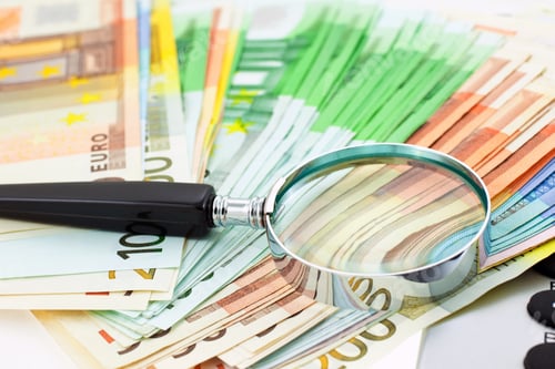 Preview: Euro Notes with calculator and magnifier
