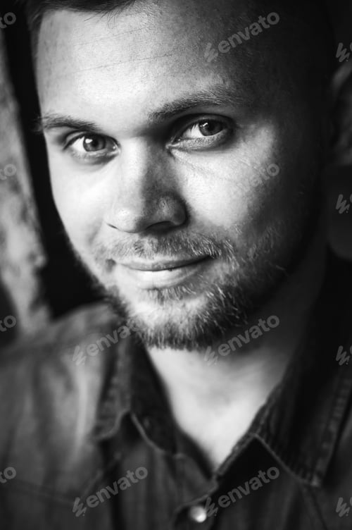 Preview: portrait of a Young man in a shirt and trousers