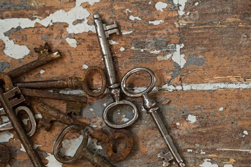 Preview: Old, ornate keys