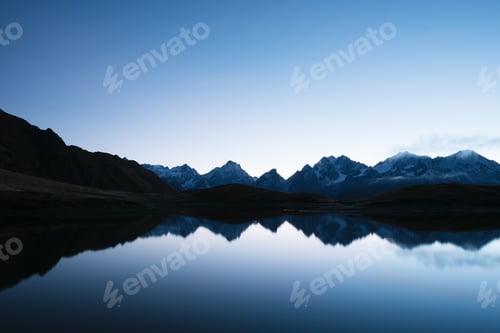 Preview: Koruldi lake with a mirror reflection, Caucasus Mountains
